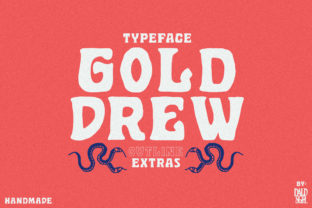 Golddrew: A Handwritten Display Font for Crafters and Designers