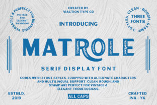 Matrole: A Versatile Display Font for Handmade Creations