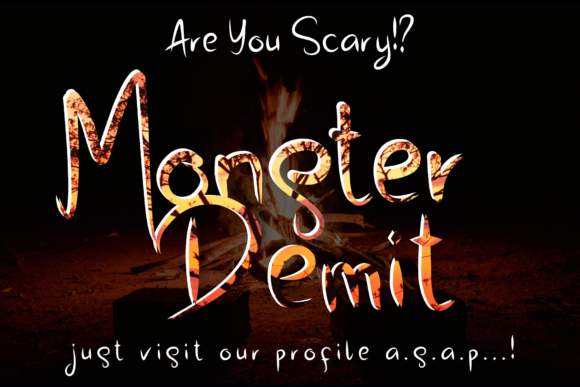 Monster Demit Font for Craft and Design Projects