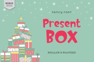Present Box Font for Branding and Holiday Crafts